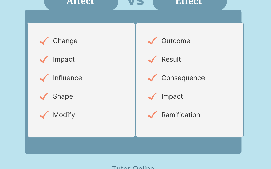What Is the Difference Between Affect and Effect